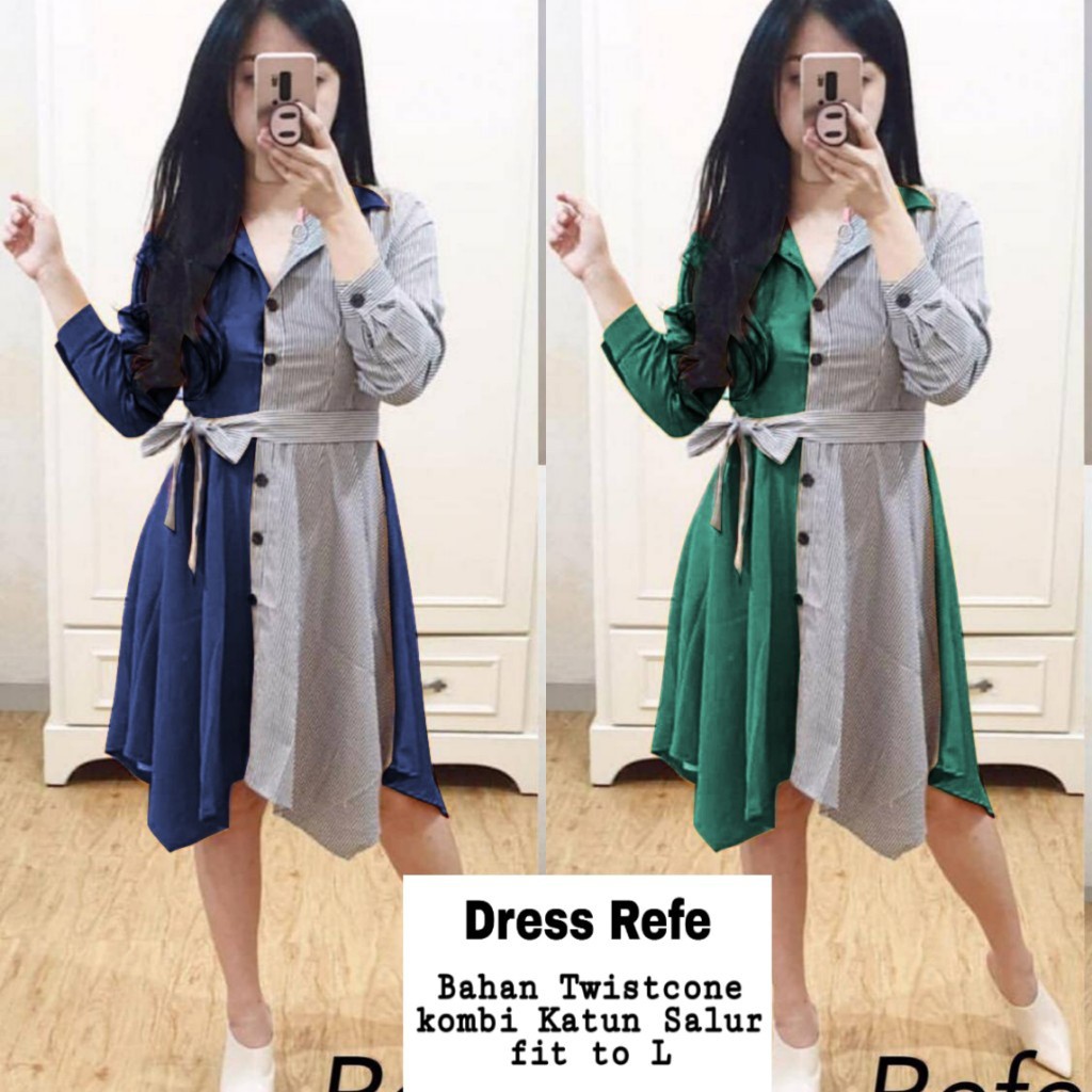 B03 Dress Refe Bahan Twistcone Fit to L