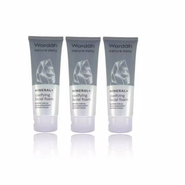 WARDAH Nature Daily Mineral + Clarifying Facial Foam [Tersedia ukuran 60ml &amp; 100ml]