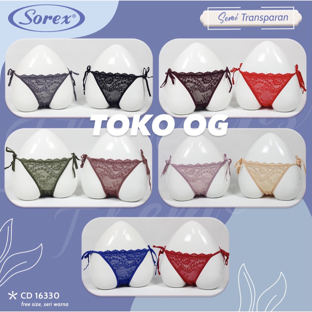 CD CELANA DALAM SOREX RENDA BRUKAT IKAT SAMPING / CD GSTRING TALI SAMPING 16315 ; 16306 EXTRASIZE