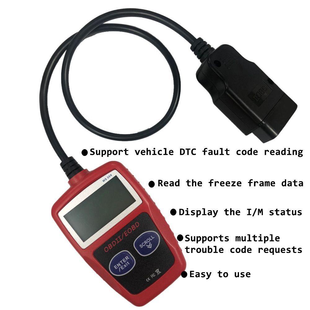 Scanner OBDII TOP Code Reader Kualitas Tinggi Tahan Lama Baru Peningkatan Cahaya Mesin Pembaca Kode Patahan