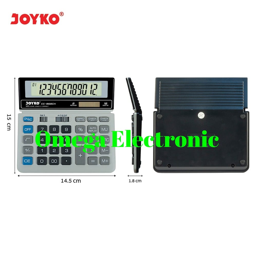 Joyko CC 868CH Calculator Kalkulator CC-868CH 12 Digits Check Correct