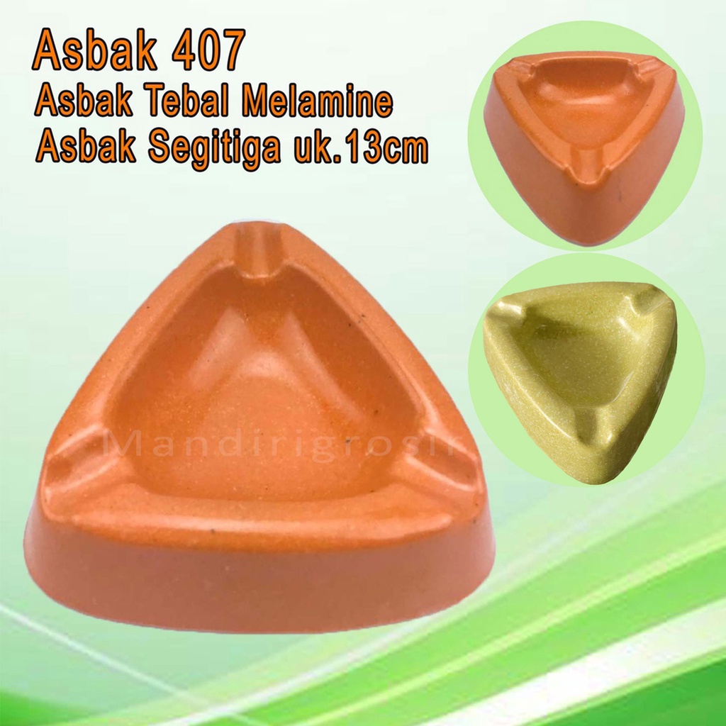 Asbak Melamine *Asbak 407 * Asbak Segitiga Tebal *uk.13cm