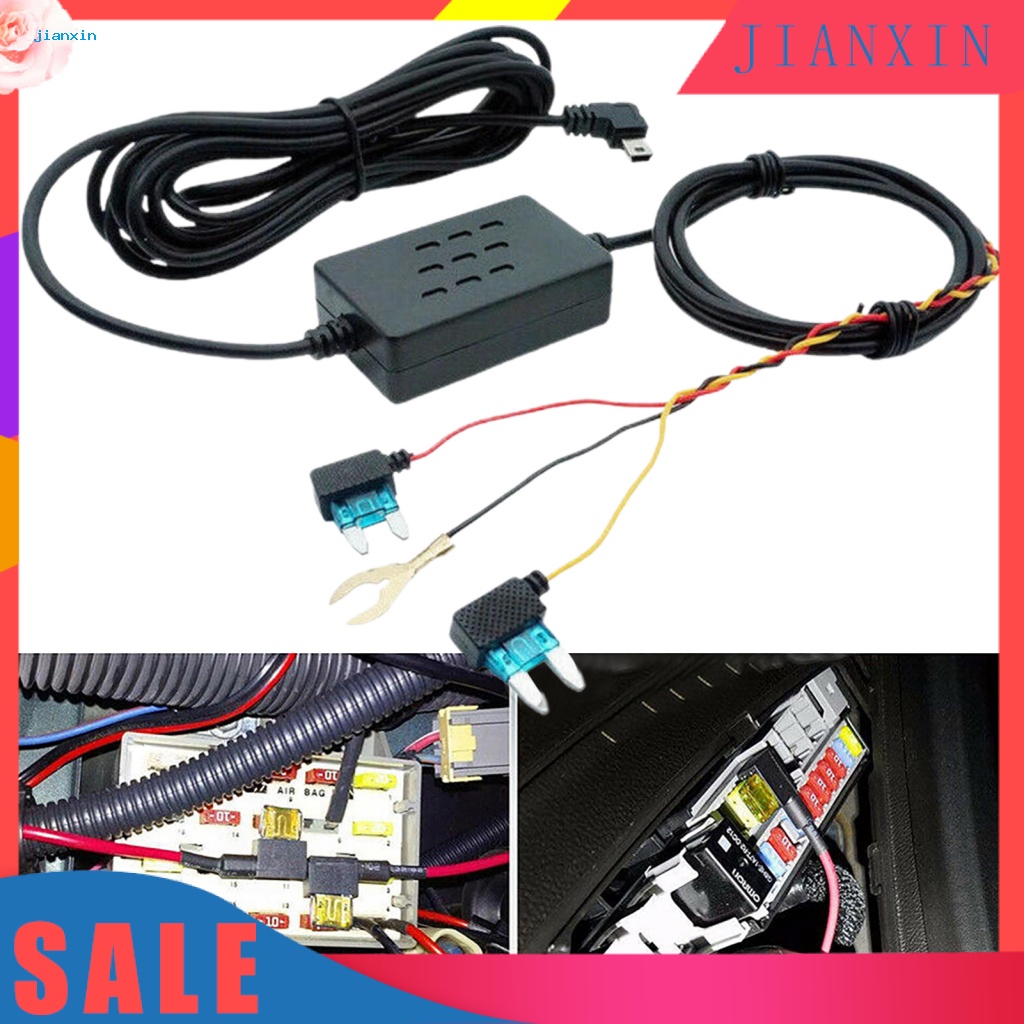 [Jianxin] Kabel Hardwire Kamera Dashboard Mobil Universal 12V / 24V Transmisi Stabil