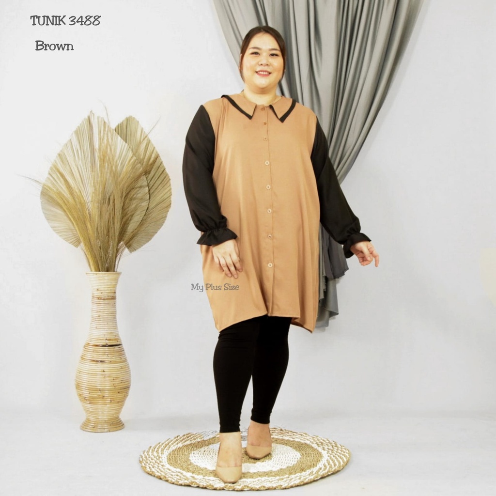 Tunik Jumbo Wanita 3488, Ld 125, 130 &amp; 145 cm