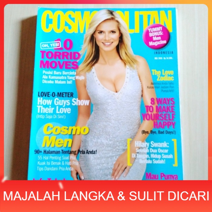 Majalah COSMOPOLITAN Mei 2005 HEIDI KLUM Langka