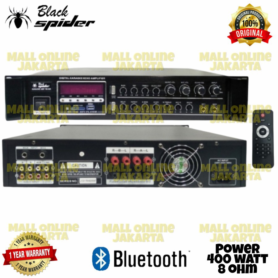 Power ampli blackapider bn 940 amplifier black spider bs bn940 karaoke