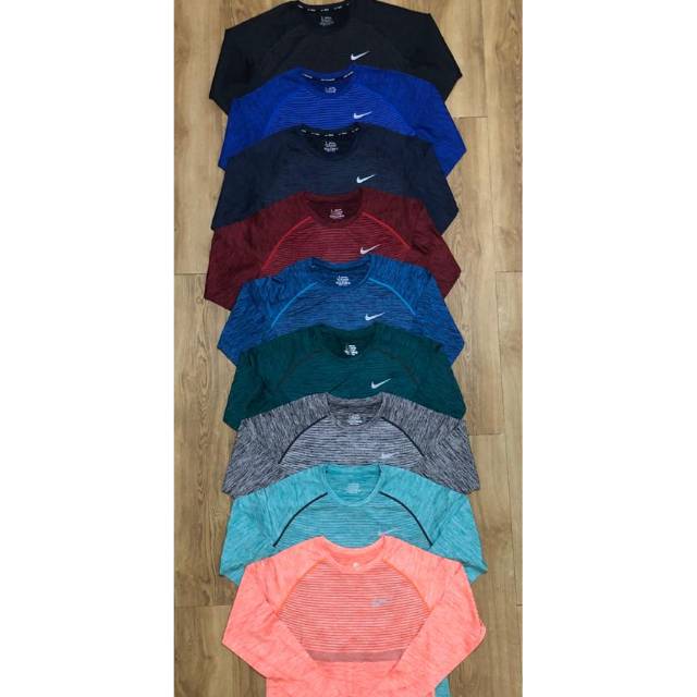 KAOS OLAHRAGA LS LENGAN PANJANG NIKE T-SHIRT TRAINING GYM RUNNING GO GRADE ORI IMPORT