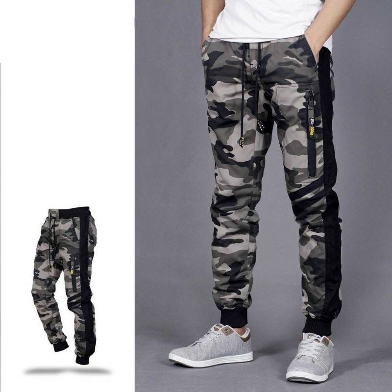 Celana Jogger Loreng Camoflag Jogger Pants Pria