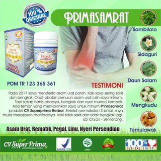 (Bisa COD) HERBAL ASAM URAT PRIMASAMRAT REUMATIK | Shopee Indonesia