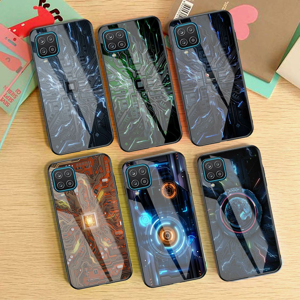 [M2] Premium Hard Glass Case Samsung a12 -  Case Kilau Samsung a12 - Case Glossy Kilau Samsung a12 A