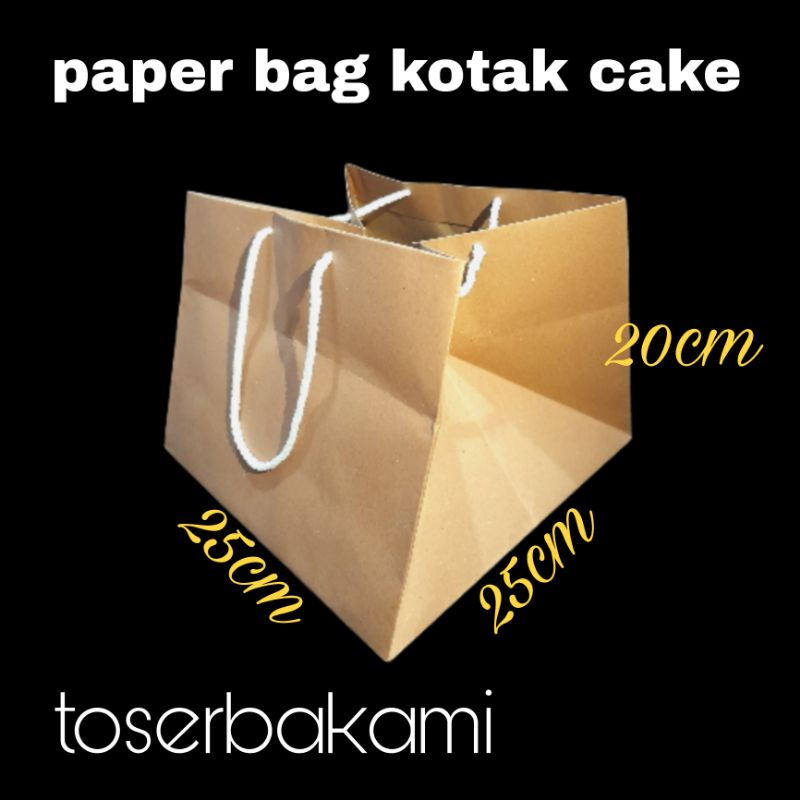 

Paper bag polos coklat 25×25×20cm / paper bag cake box