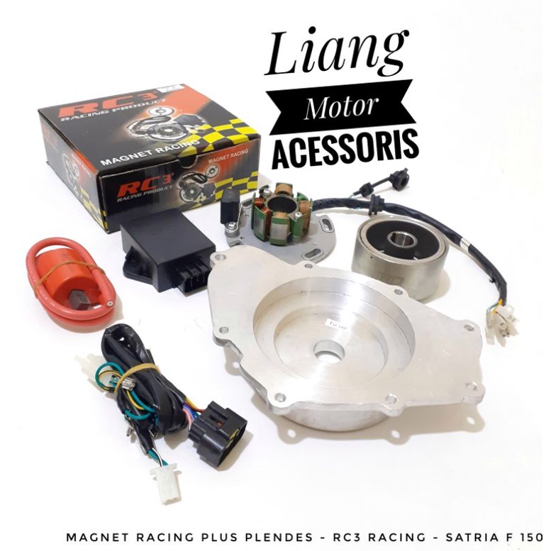 Pengapian Magnet YZ Merek RC3 Racing Fullset Komplit Dudukan Plendes - Suzuki Satria FU 150 Karbu