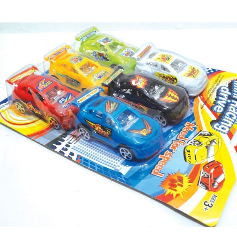 Mainan Anak- Mainan Mobil Balap Paket 6 Mobil Mini Racing Drive Jm 21861 LIMITED