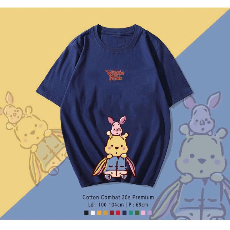 KAOS WINNIE THE POOH PIGLET EYOR/TSHIRT KATUN WINNIE THE POOH