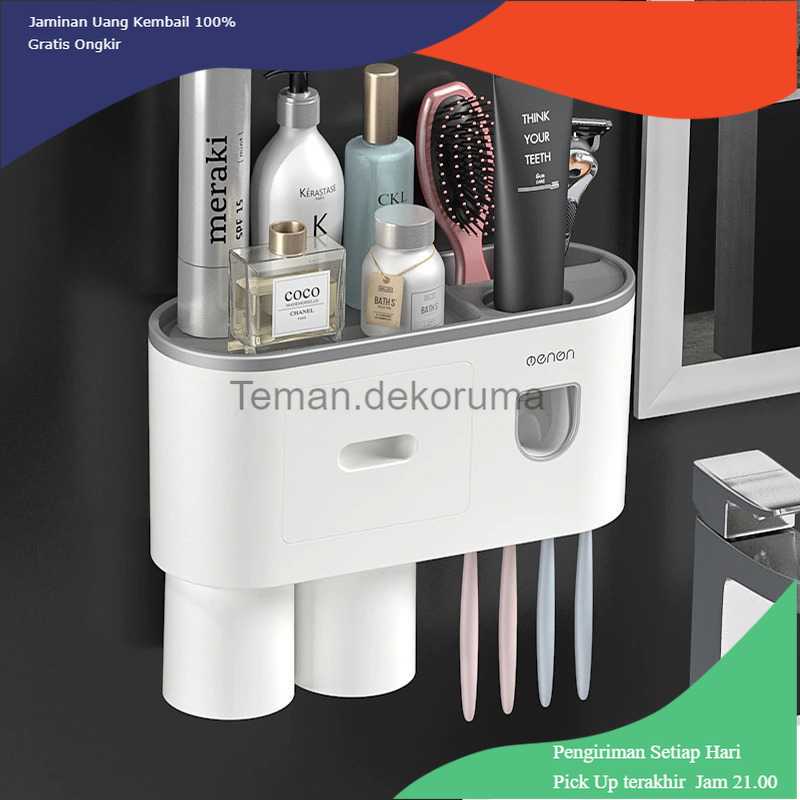 TD-REN Menen Dispenser Pasta Gigi Odol Modern Toothbrush Holder 2 Cup - AO321