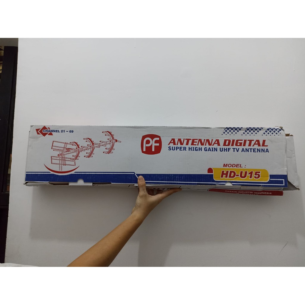 (NON COD) ANTENNA DIGITAL PF ANTENA HD - U15 Praktis Aluminium UHF Cocok untuk Siaran Digital DVG T2