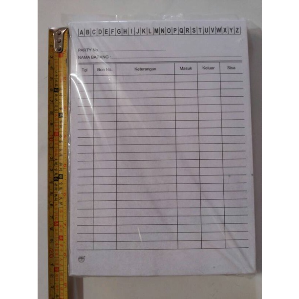 

TULIS-ALAT- KARTU STOK PERSEDIAAN PUTIH KECIL / STOCK CARD -ALAT-TULIS.