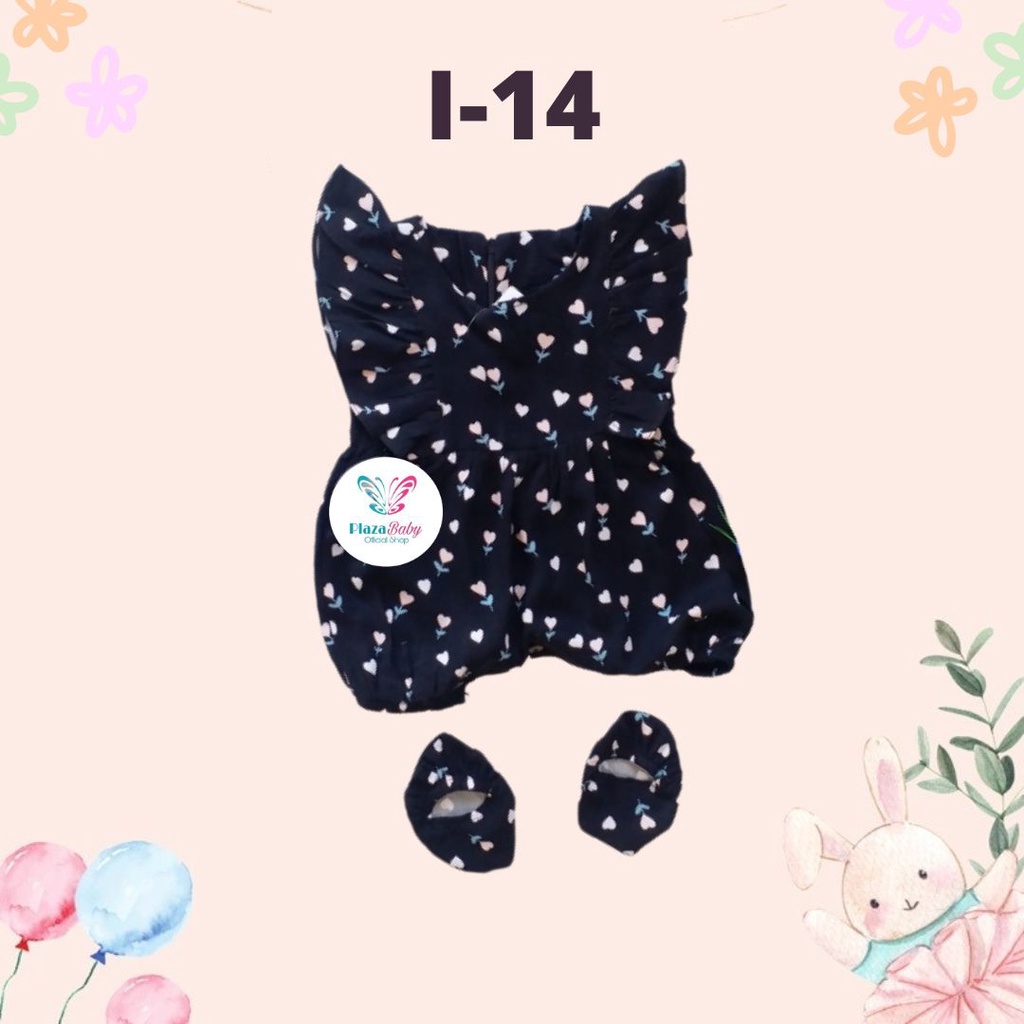 SALE 10.10 Plazababyku BBB JUMPSUIT ZEELAA setelan anak perempuan jumper bayi motif bunga lucu free sarung kaki PART2