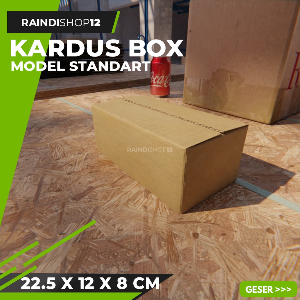 

BOX 22.5 X 12 X 8 CM KARDUS KOTAK KEMASAN PACKAGING KADO POLOS