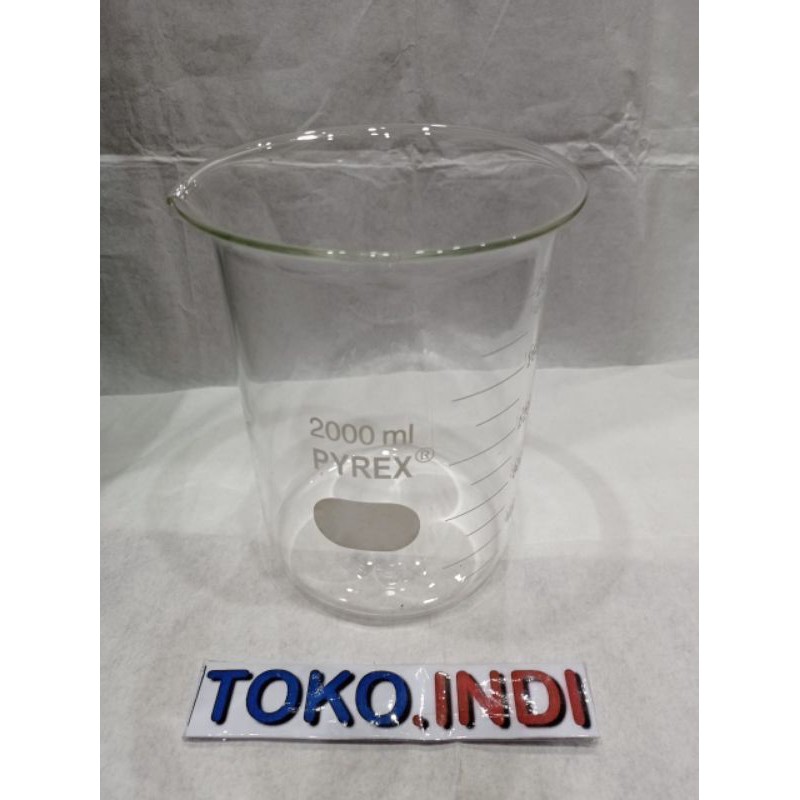 Beaker Glass 2000 ML/ Beaker Glass Pyrex 2 Liter / Beaker Glass Iwaki 2 Liter / Pyrex / Iwaki