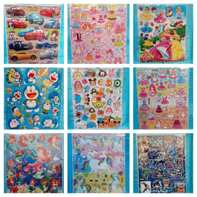 Stiker Anak BISA PILIH MOTIF banyak Varian Sticker Aneka Motif