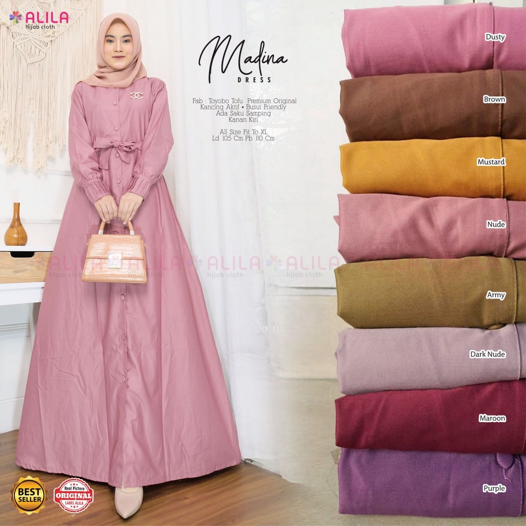 DRESS MUSLIM WANITA BAJU GAMIS MODERN WANITA REMAJA POLOS KATUN TOYOBO TERBARU