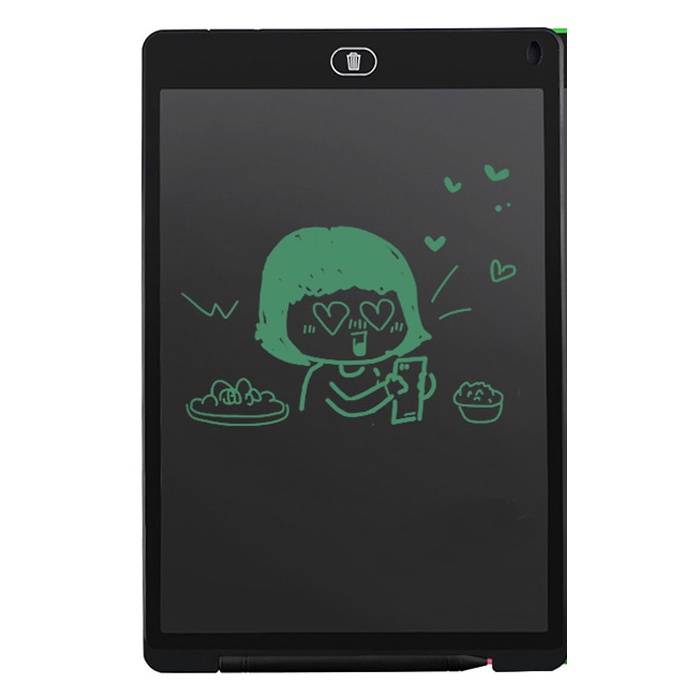 Papan Gambar Digital Monochrome LCD Drawing Graphics Tablet 12 Inch - AAH004 - Black