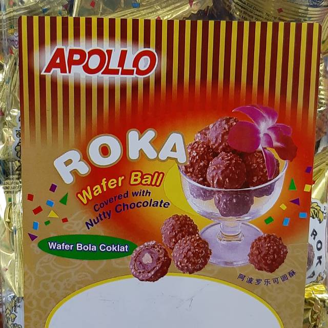 

Roka apollo wafer bola coklat toples