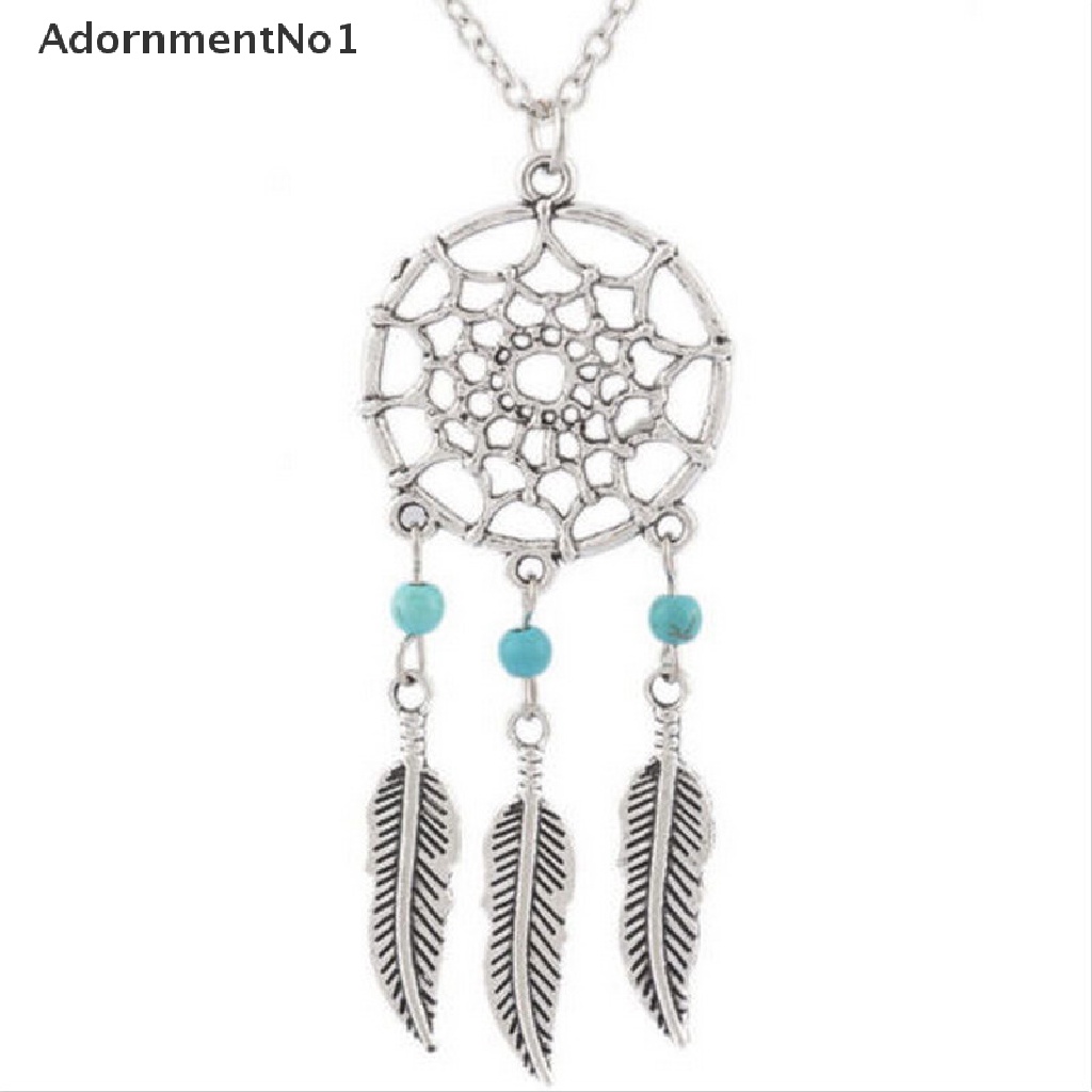 [AdornmentNo1] Ladies New Dream Catcher Feather Pendant Necklace Charm Turquoise Chain Necklace [new]