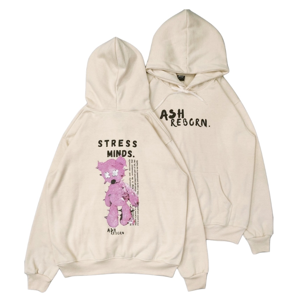 HOODIE PRIA WANITA HITAM & CREAM AESTHETIC / HOODIE DISTRO COWOK / HOODIE KOREA / SWEATER