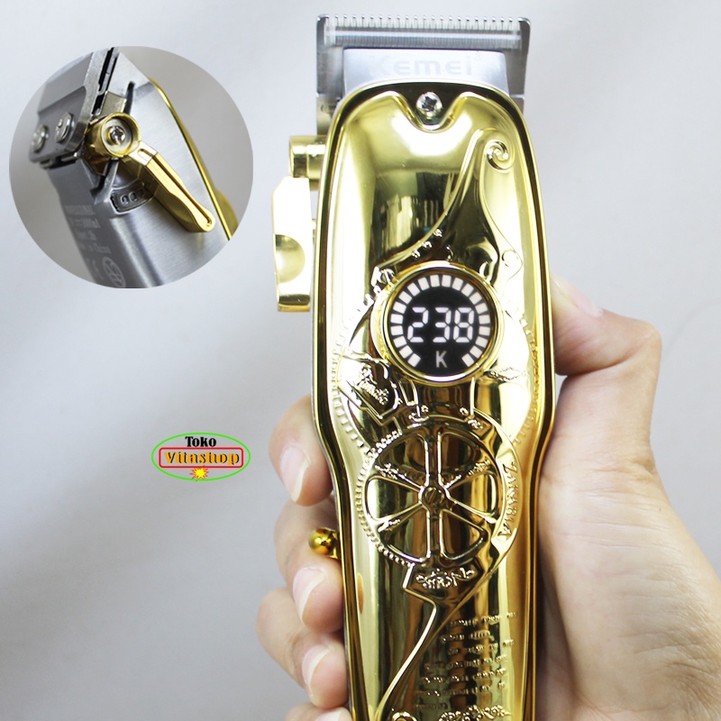 Alat Cukur Rambut Kemei KM-1969-PG Cukur Pangkas Rambut Cas Clipper