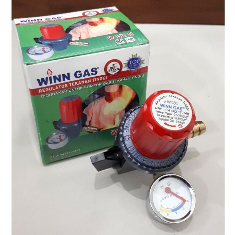 Regulator Winn Gas W181M tekanan tinggi pakai meteran