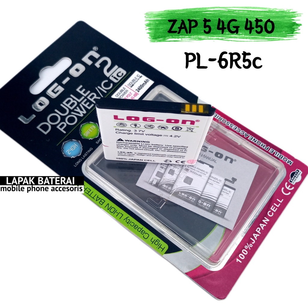 LOG - ON Baterai Polytron ZAP 5 PL-6R5C - batre polytron 4G 450 PL6R5C battery ORIGINAL