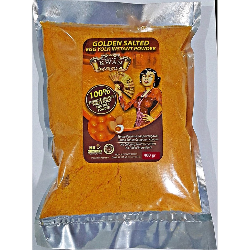 

Telur Asin Powder Madam Kwan Golden Salted Egg Isi 400Gr Terlaris