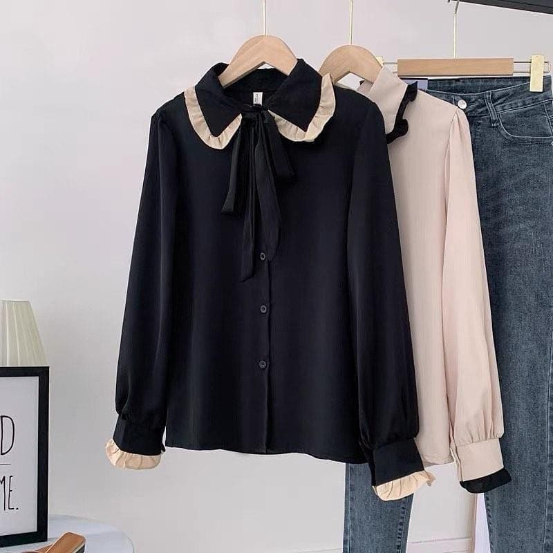 Blouse Wanita Lengan Panjang Blouse Jumbo Blouse Wanita Lengan Pendek Blouse Wanita Kancing Blouse P