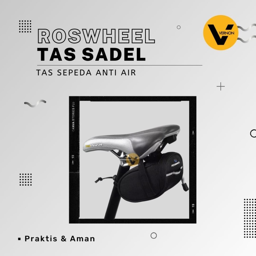 Tas Sepeda Lipat MTB Gunung Roadbike Bawah Sadel Waterproof ROSWHEEL