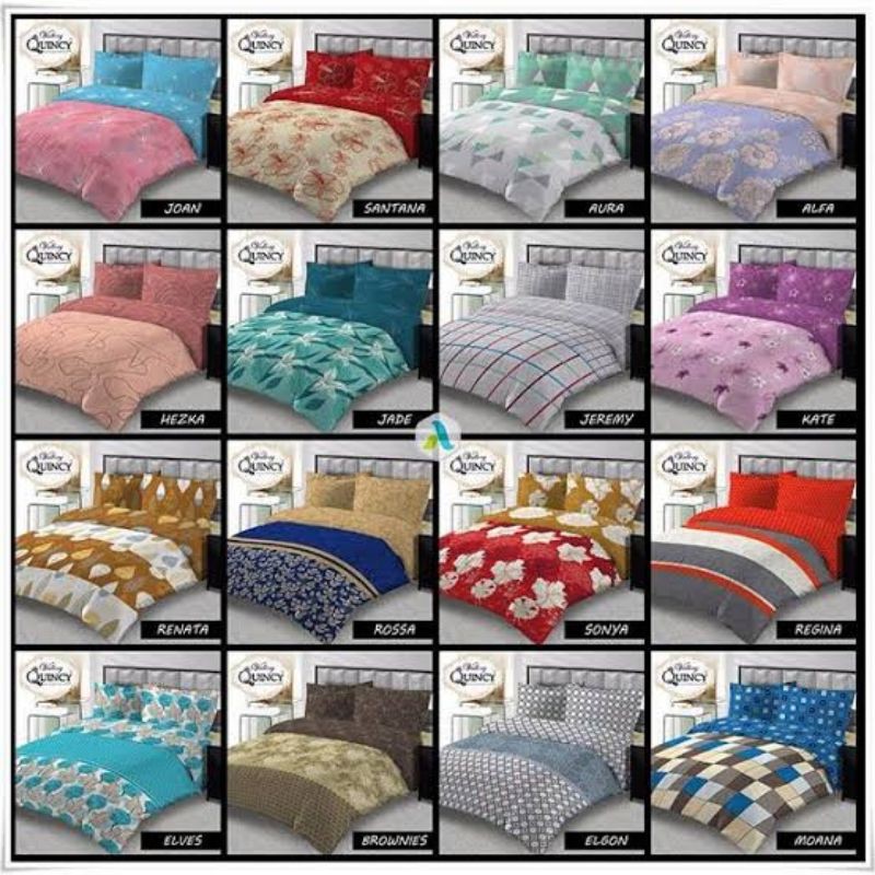 Bedcover Vallery Quincy King Ukuran 180x200 cm Tinggi 30 Cm Kualitas Premium By Internal Grup