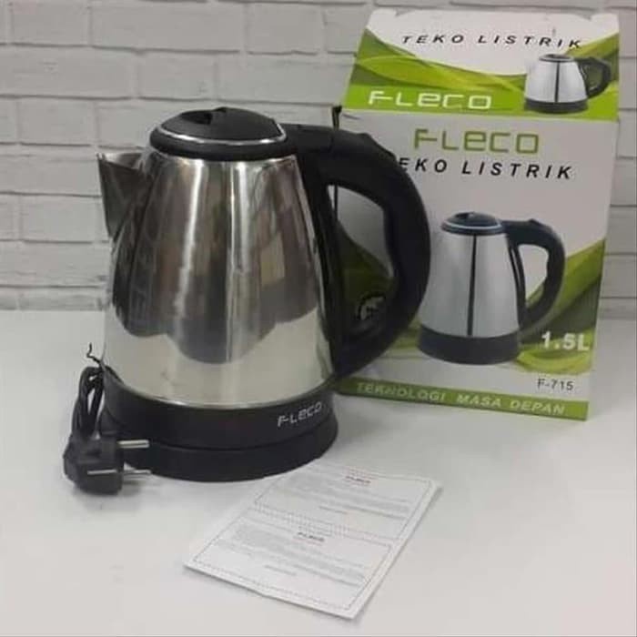 Kettle Electric/Teko Listrik Fleco F-715/F-718 1.5L/1.8L Pemanas Air Serbaguna Hemat Listrik