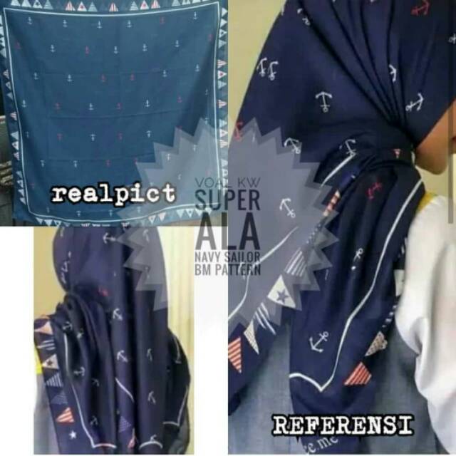 Hijab motif jangkar