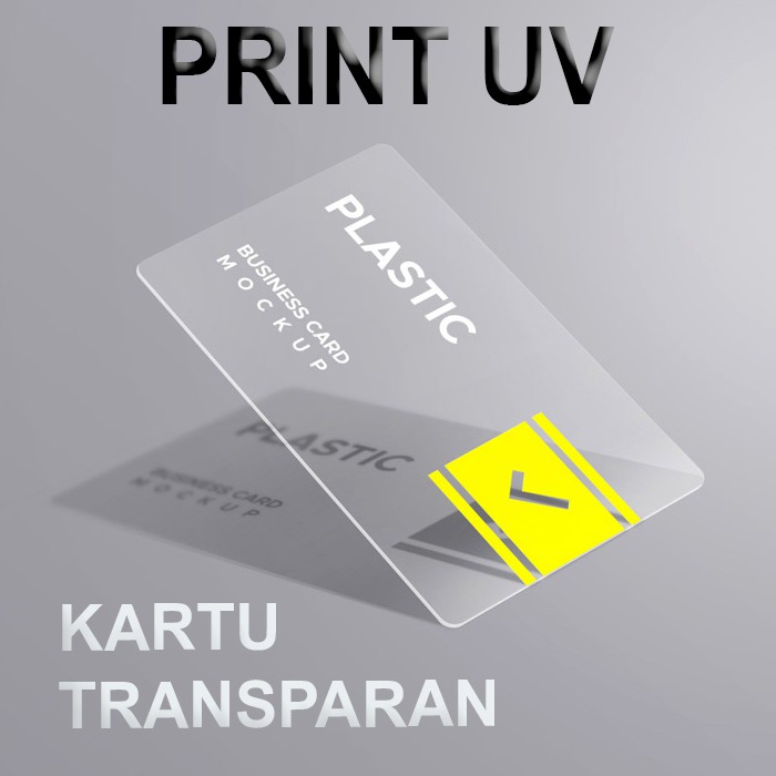 Jasa Print UV Cetak Kartu Nama Transparan Print UV Flatbed