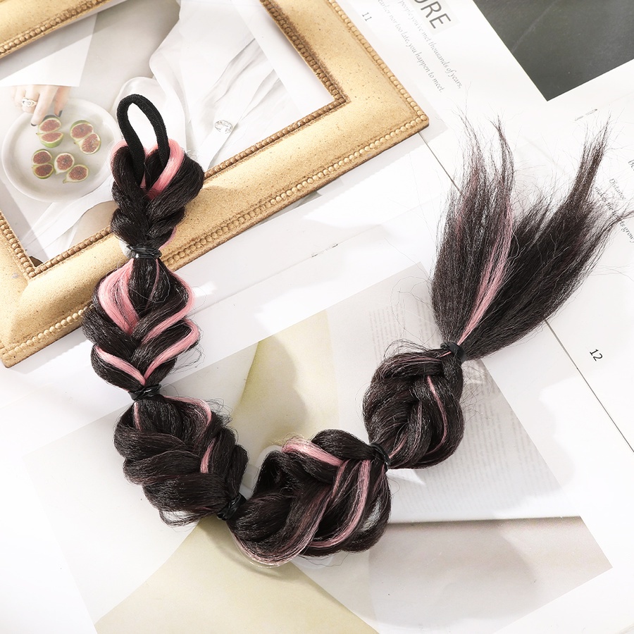 1pc Ikat Rambut Karet Elastis Model Kepang Untuk Wanita