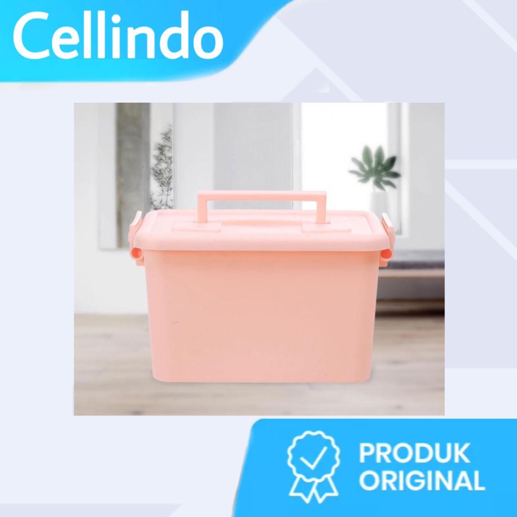 MINISO Kotak penyimpanan Plastik Kotak Kontainer Serbaguna Portable Storage Box Organizer Container