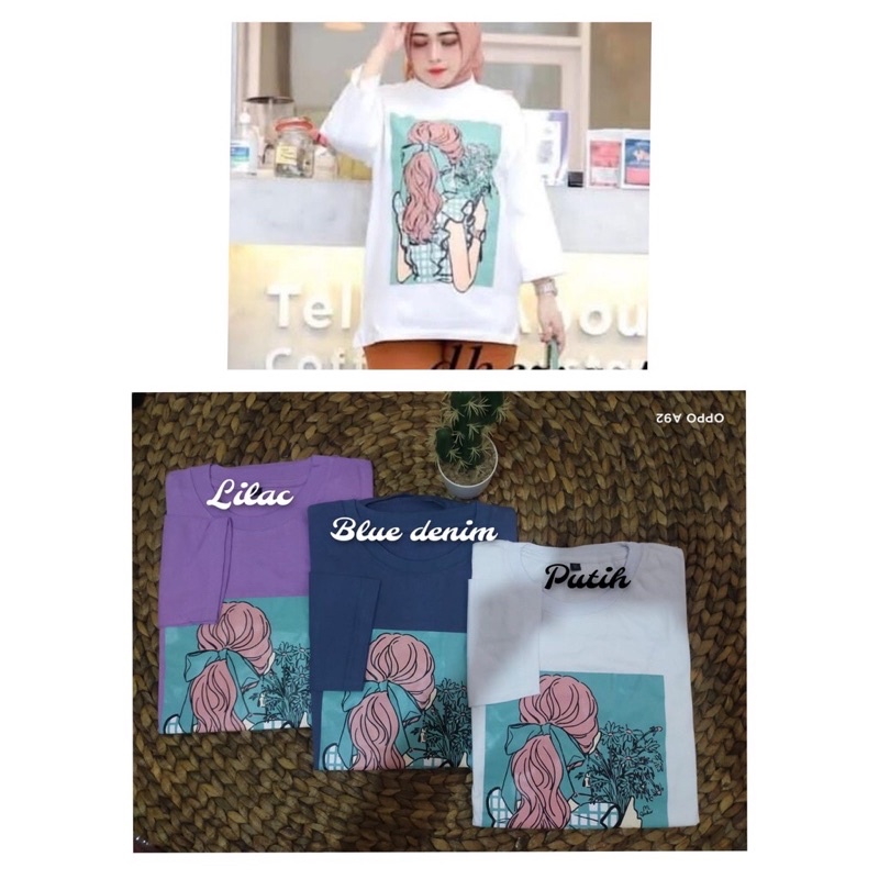 ATASAN KAOS WANITA//OVERSIZE BAJU WANITA KEKINIAN// KAOS OVERSIZE