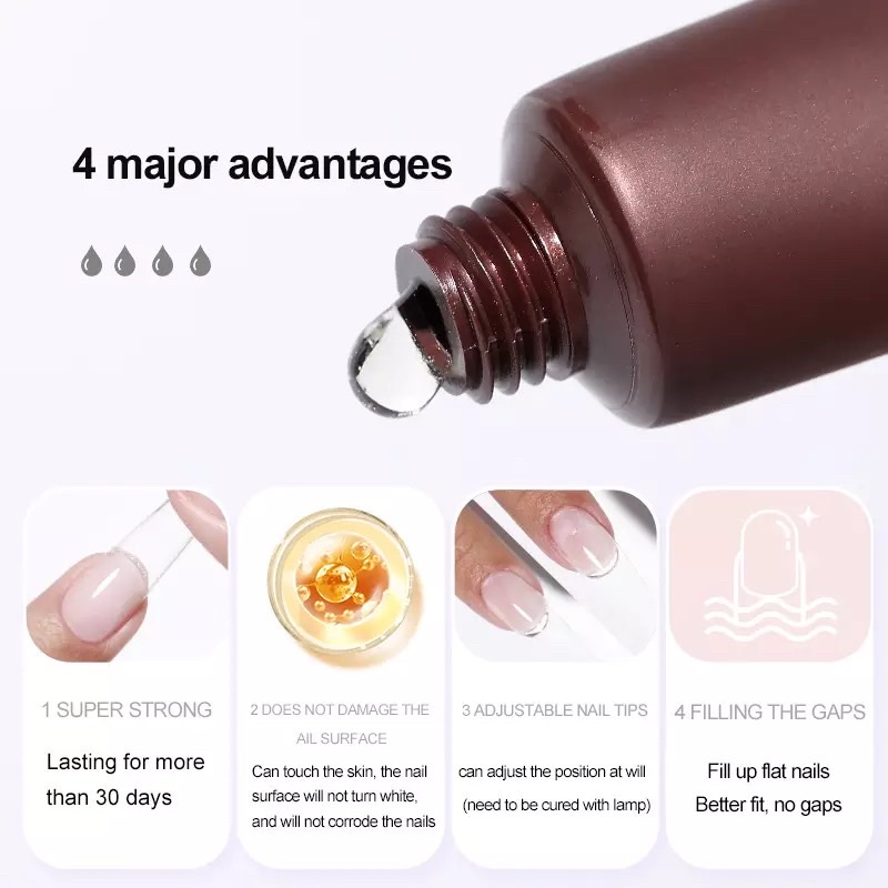 [FLASHES] ADHESIVE Nail Gel Glue Strong Tech Gel Glue For Nail Extansion