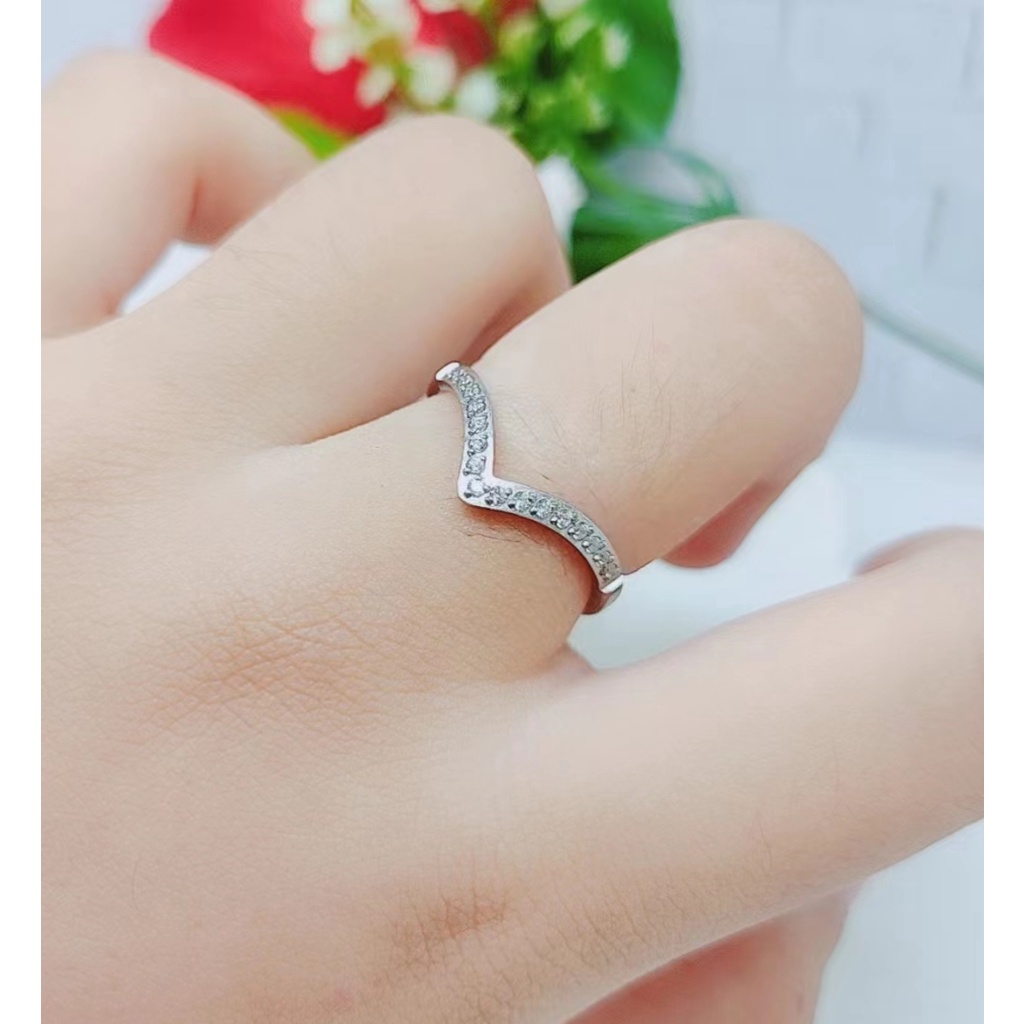 Cincin Titanium Permata Perhiasan Fashion 1101.1102