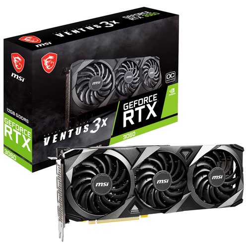 VGA MSI NVIDIA GeForce RTX 3060 VENTUS 3X 12G OC