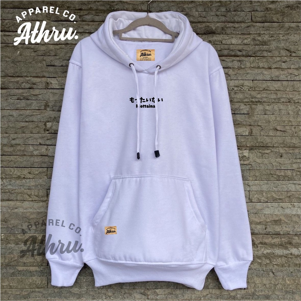 Jaket Pria Hoodie Athru Cod Aesthetic List Japan Warna Putih Original Brand Distro Kota Bandung