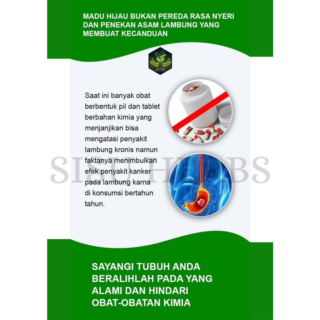 Madu Hijau Original Logo M Atasi Sakit Maag Kronis Asam Lambung Gerd Mual Kembung luka Dinding Lambung Kanker Lambung Dada berdebar Psikosomatis Susah BAB sembelit tidak bisa buang angin vertigo sariawan tenggorokan terasa tercekik