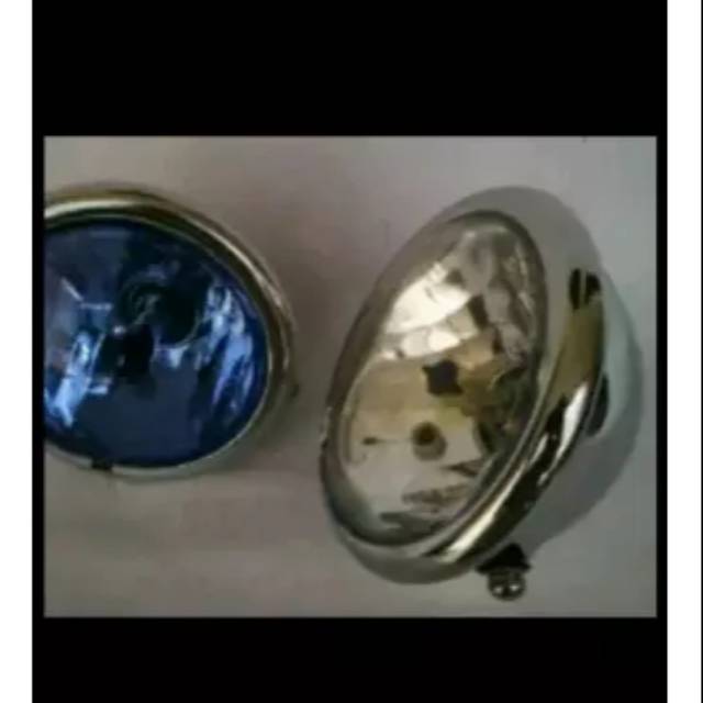 Lampu depan pesek kaca bening
