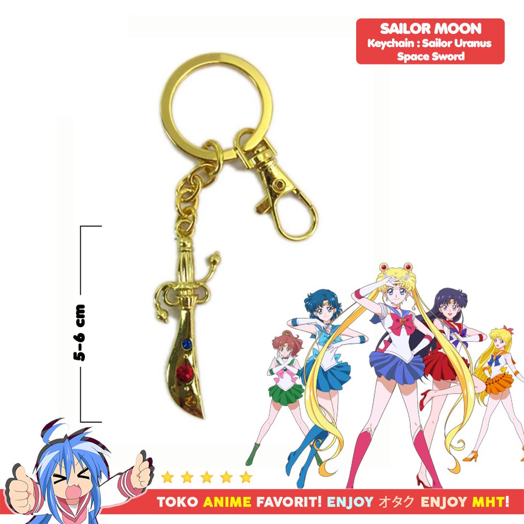 Gantungan Kunci Senjata Anime Sailor Moon Sailor Uranus Space Sword